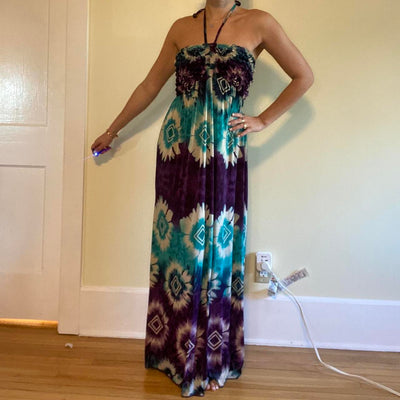 Women's purple blue Dresses