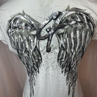 Guess Women's Cream Silver Blouse