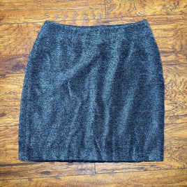 Women's Black and Grey Mini Skirt