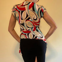 Women's red tan Blouses