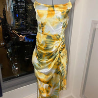 Women's yellow orange Dresses