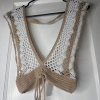 Women's tan brown Crop tops