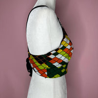 Women's Multi Orange Crop Top