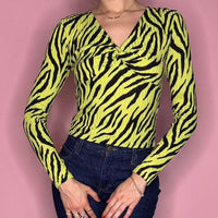 Bershka Women's Green Multi Shirt