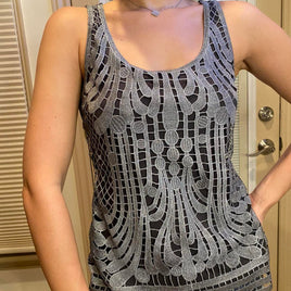 Express Women's grey silver Vests