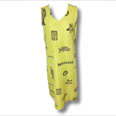 Women's green yellow Dresses