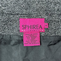 Women's Black and Grey Mini Skirt