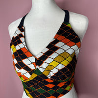 Women's Multi Orange Crop Top