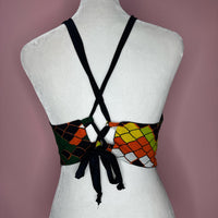 Women's Multi Orange Crop Top