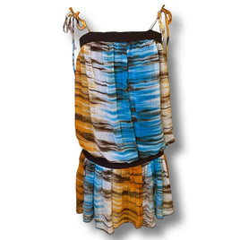 Women's brown blue Dresses