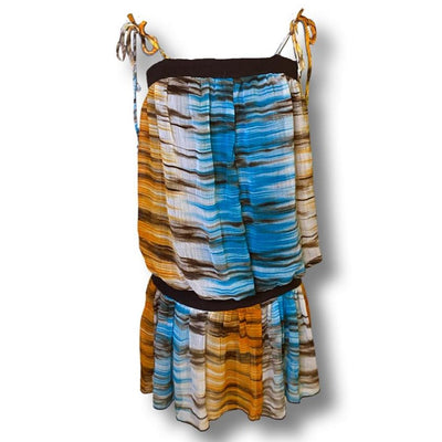 Women's brown blue Dresses