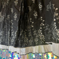 Women's black white Skirts