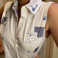 Sugar Women's white blue Shirts