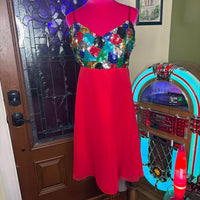 Women's red multi Dresses