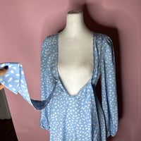 SHEIN Women's Blue White Dress