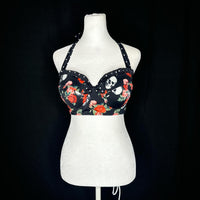 Women's Black Multi Bikini Top