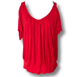 Women's red silver Blouses