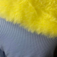 Women's blue yellow Crop tops