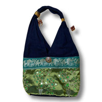 Women's Black Green Bag