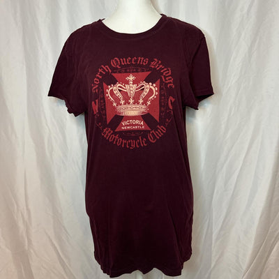 Lucky Brand Women's burgundy red T-shirts