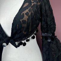 Women's Vintage Black Bolero Cardigan