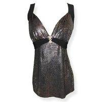 Women's black silver Blouses