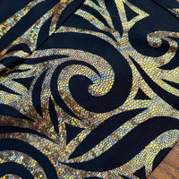 Women's black gold Leggings