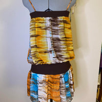 Women's brown blue Dresses