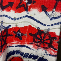 Women's red navy T-shirts