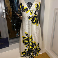 Women's yellow black Dresses