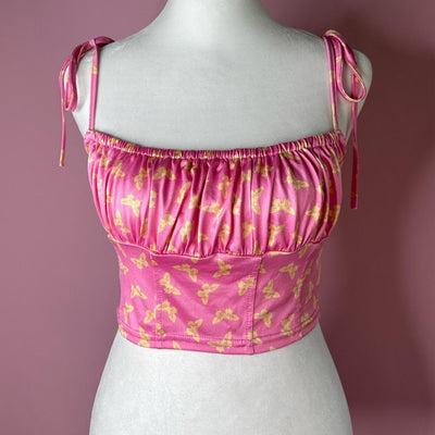 Women's pink Crop tops