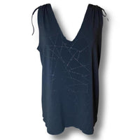 Women's black silver Vests