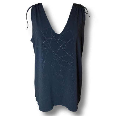 Women's black silver Vests