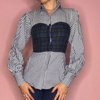 Women's Blue Multi Blouse