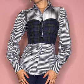 Women's Blue Multi Blouse