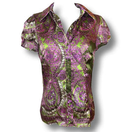 Women's purple green Blouses