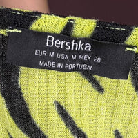 Bershka Women's Green Multi Shirt