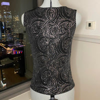 Women's black silver Blouses