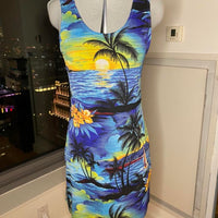 Women's blue yellow Dresses