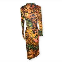 Women's green orange Dresses