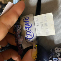 Women's Vintage Black Silver Blouse