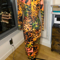 Women's green orange Dresses