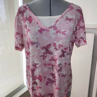 Basic Editions Women's pink white Shirts