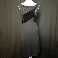 Carole Little Vintage Women's Black Grey Dress