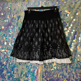 Women's black white Skirts