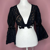 Women's Vintage Black Bolero Cardigan