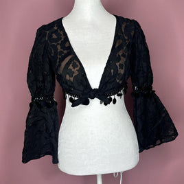 Women's Vintage Black Bolero Cardigan