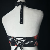 Women's Black Multi Bikini Top