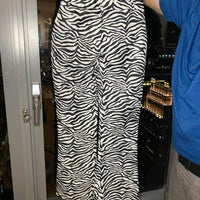 Women's black white Jeans