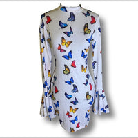 Women's white blue Dresses